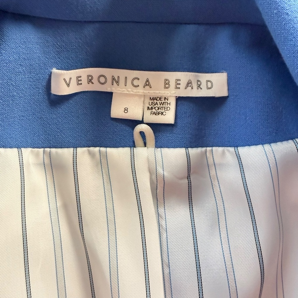 Veronica Beard Miller Dickey Jacket Tailored Double Breasted Blazer Bluebell 8 - Picture 10 of 12
